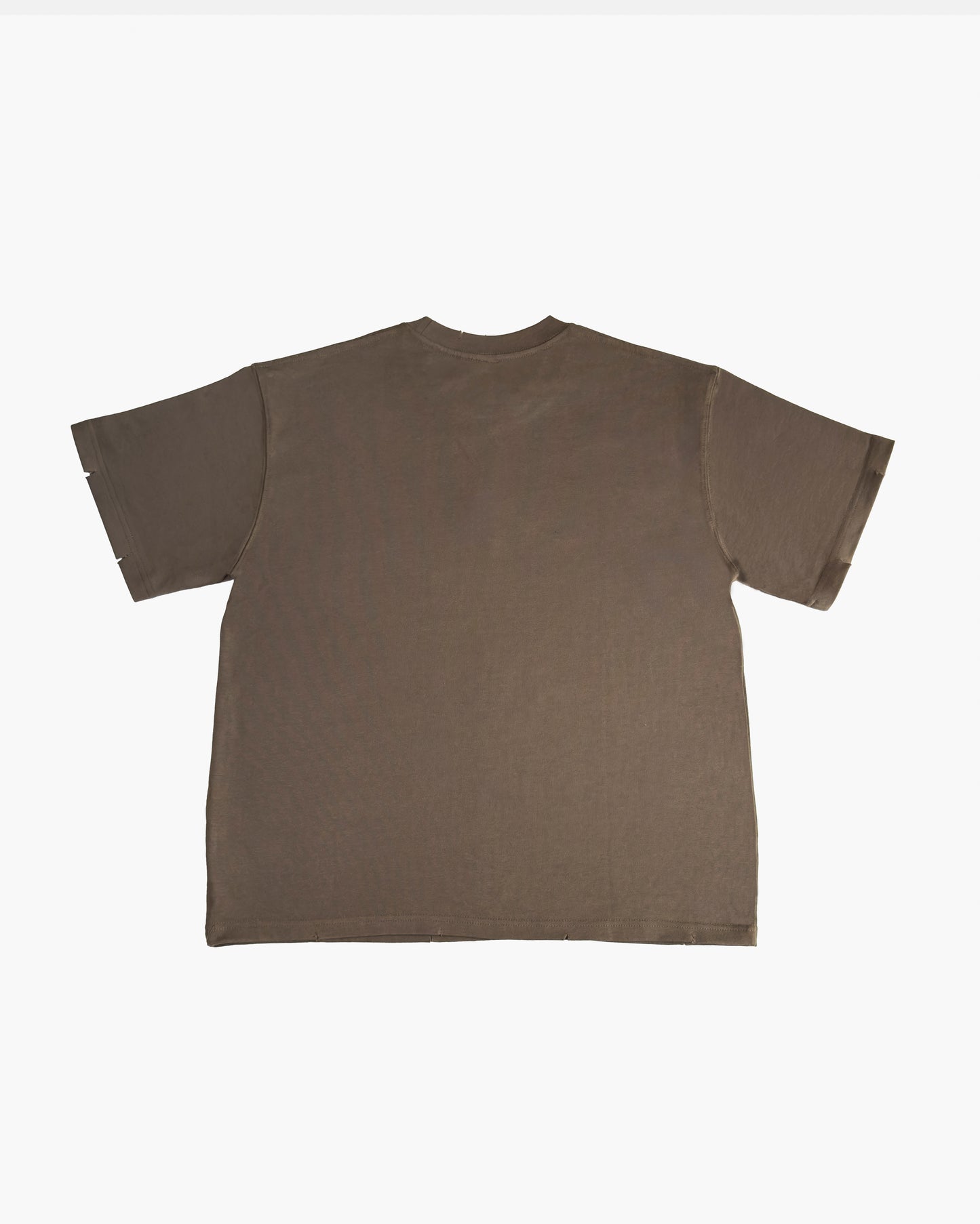 Distressed Chocolate Brown tee