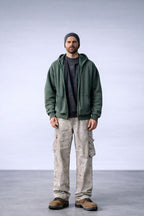 "Burrosa" WASHED ZIP HOODIE