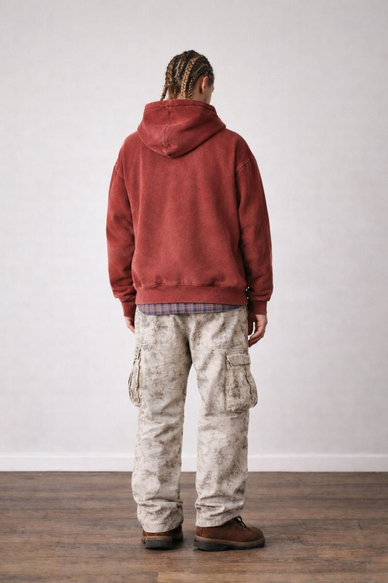 "Burrosa" WASHED ZIP HOODIE