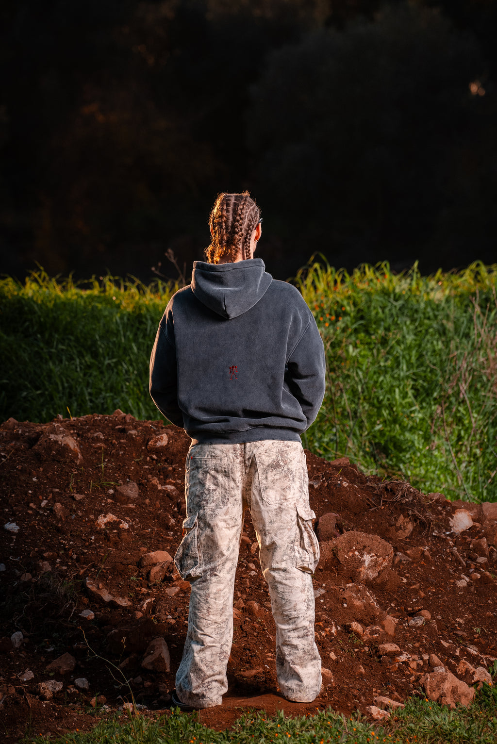 "Burrosa" WASHED ZIP HOODIE