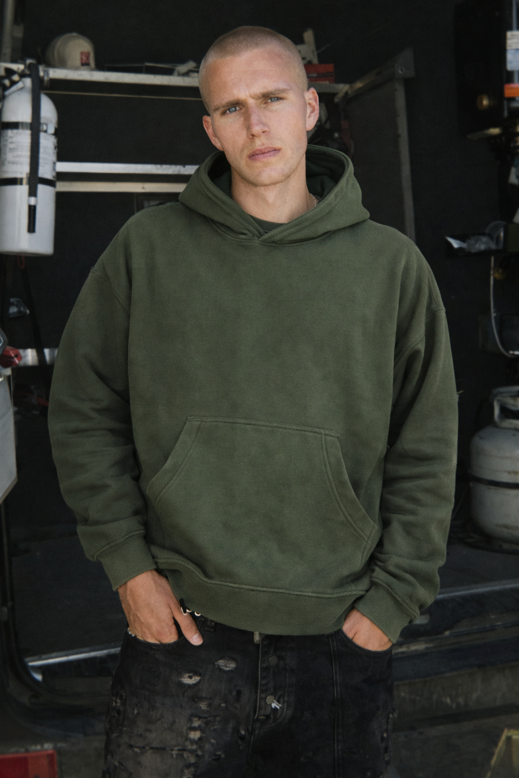 Hoodie salvia