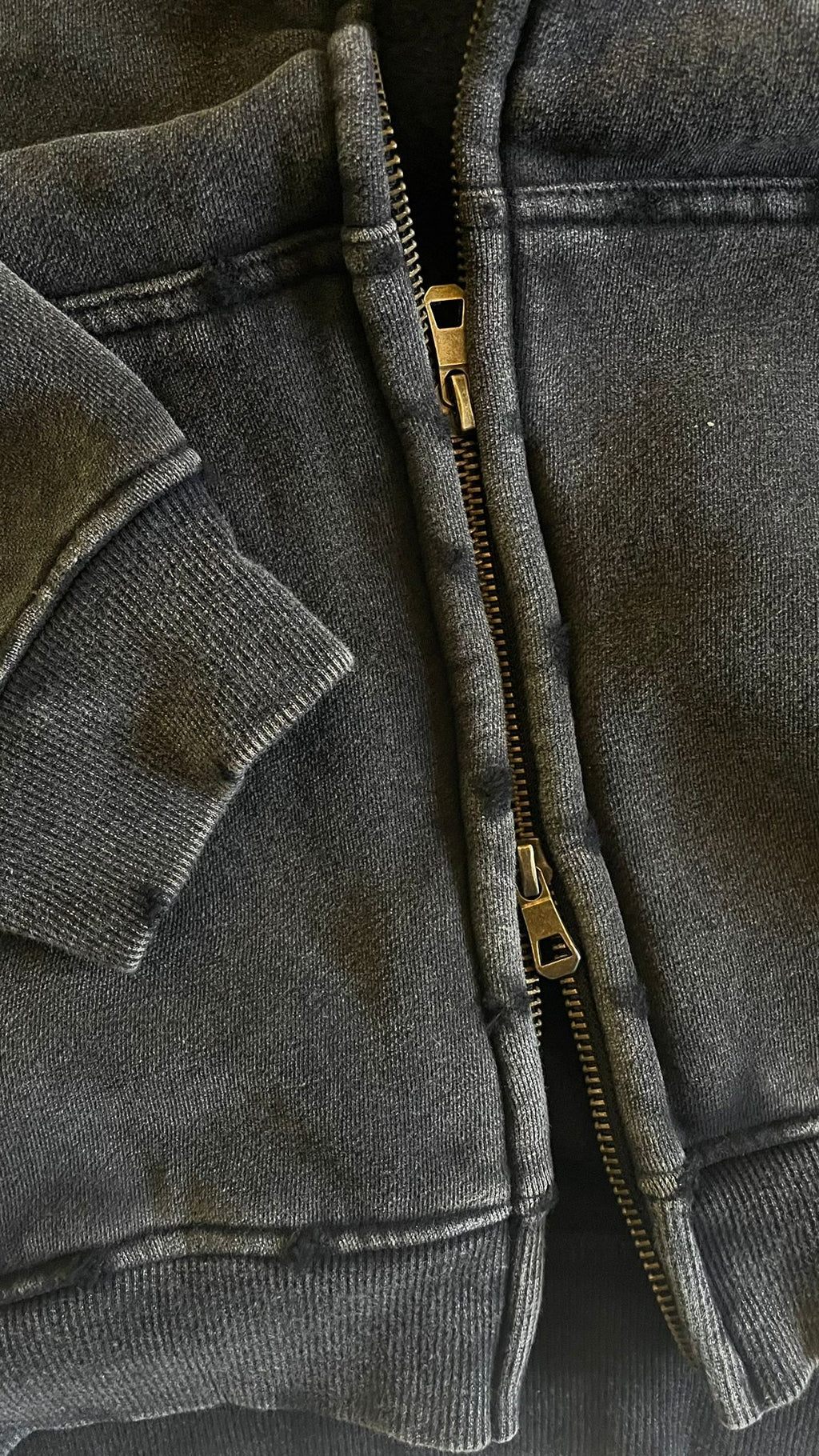 "Burrosa" WASHED ZIP HOODIE