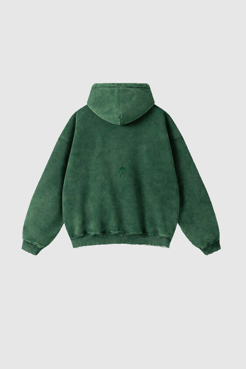 "Burrosa" WASHED ZIP HOODIE