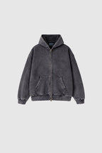 "Burrosa" WASHED ZIP HOODIE